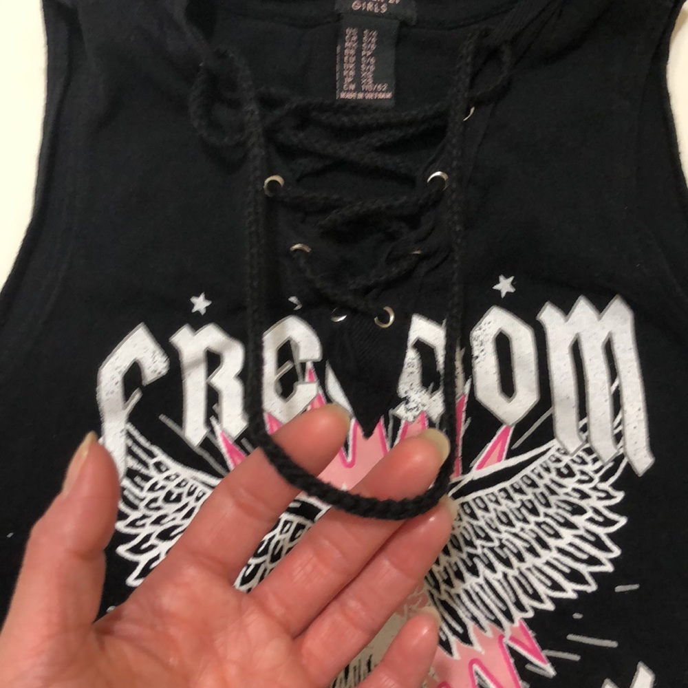Forever 21 Girls Freedom Tour Lace Up Tank, 5/6 - Picture 4 of 7